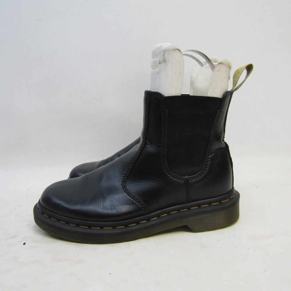 Dr. Martens Womens Size 6 Black Leather Chelsea Ankle Fashion Boots Bootie